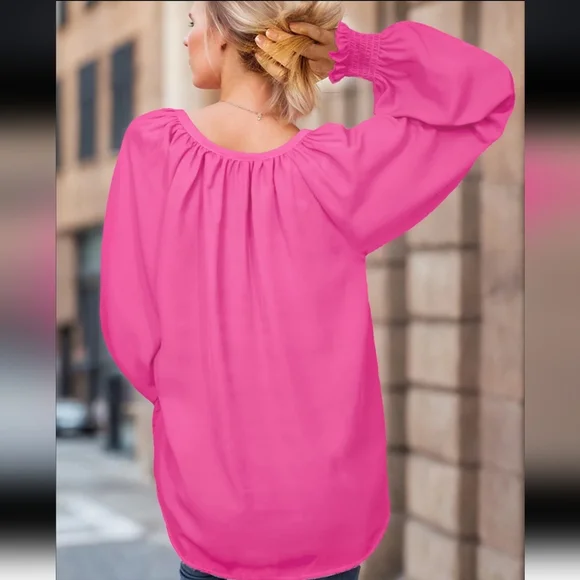 ❤️LAST ONE 🌺 Chic Pink Blouse - Picture 3 of 11